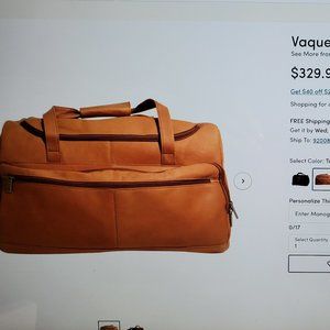 Andrew Phillips leather travel bag